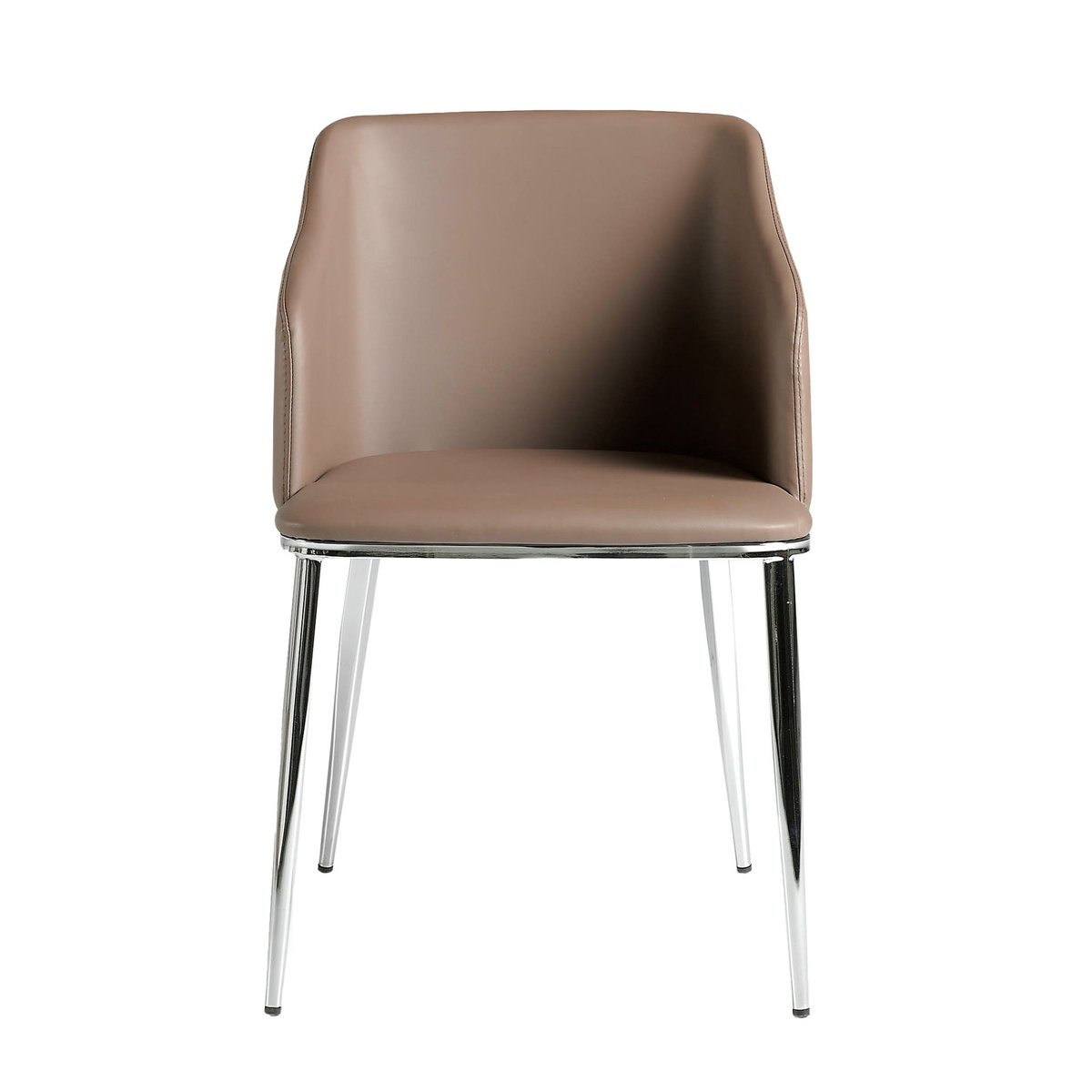 Chaise en similicuir marron | acier, ANGEL CERDA