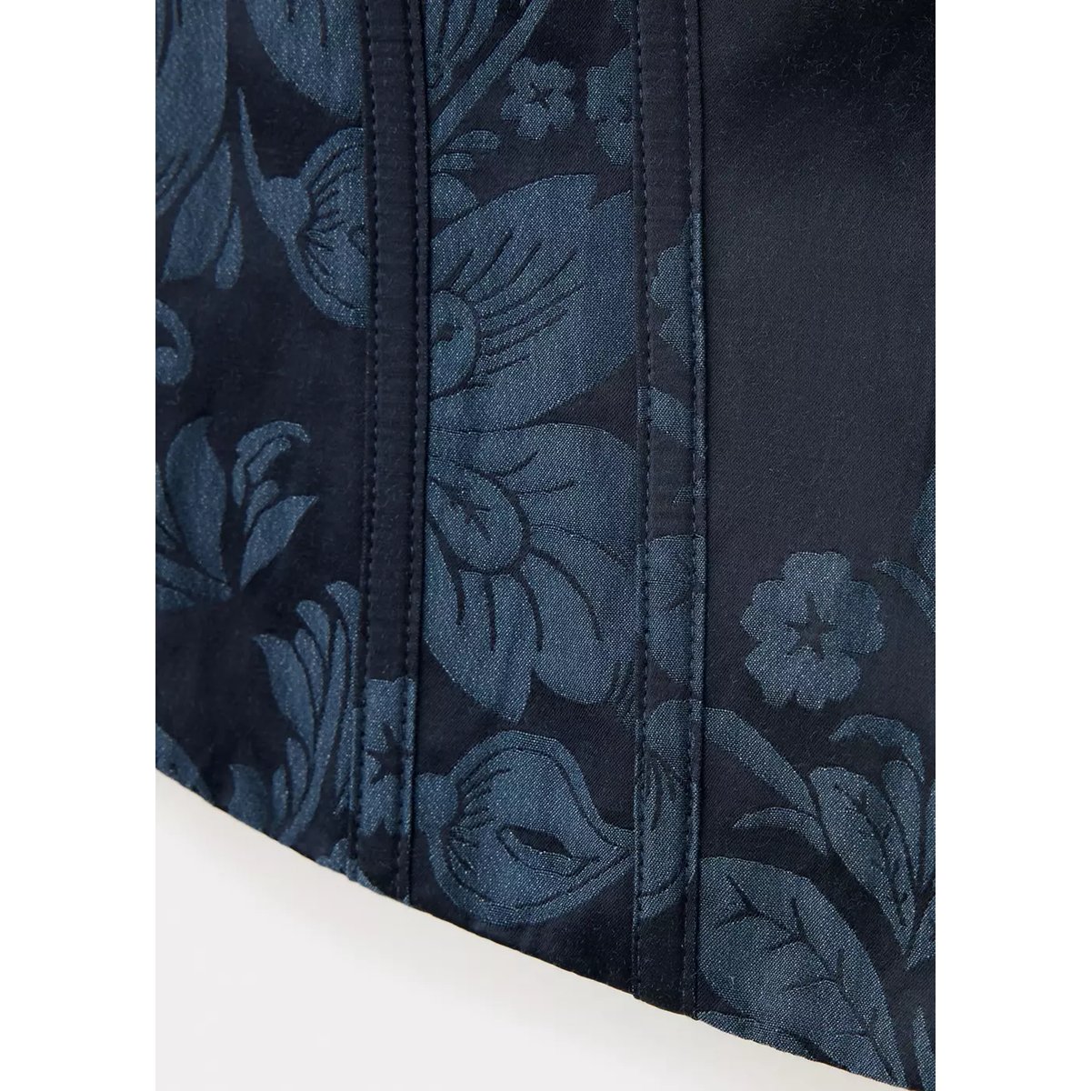 Top style corset imprimé à fleurs bleu, MANGO