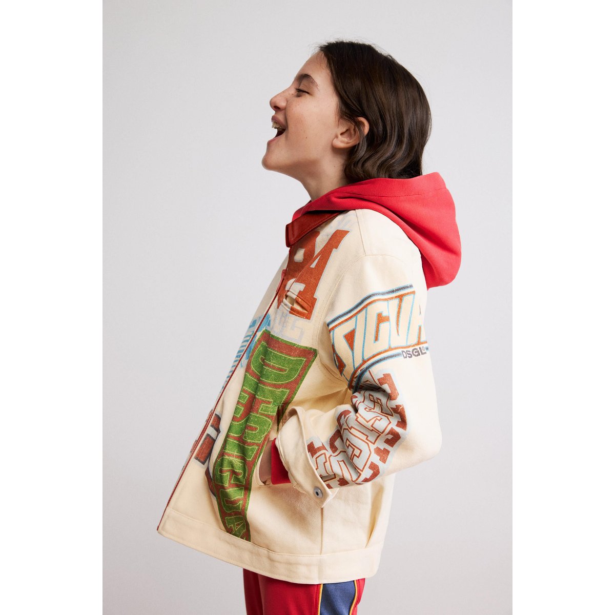 Veste imprimée beige, DESIGUAL