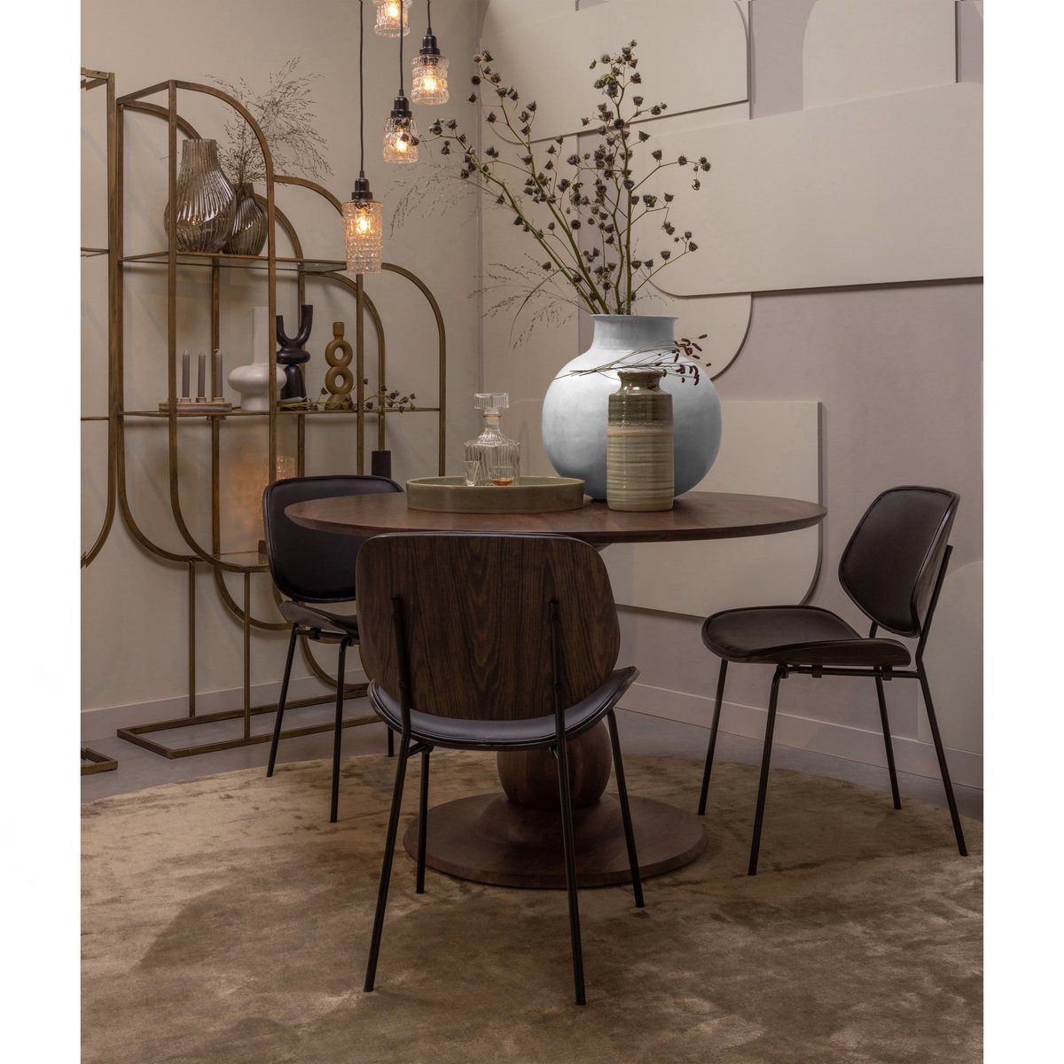 Chaises de table métal CLOSE noir, WOOOD