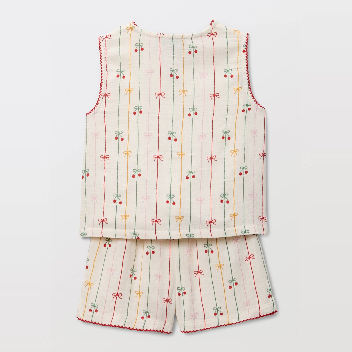 Pyjama débardeur short en gaze de coton BIO GOTS amaretti, MONOPRIX