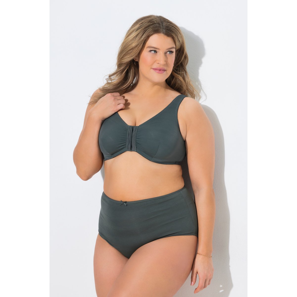 Lot de 2 brassières, fleurs/uni menthe, ULLA POPKEN