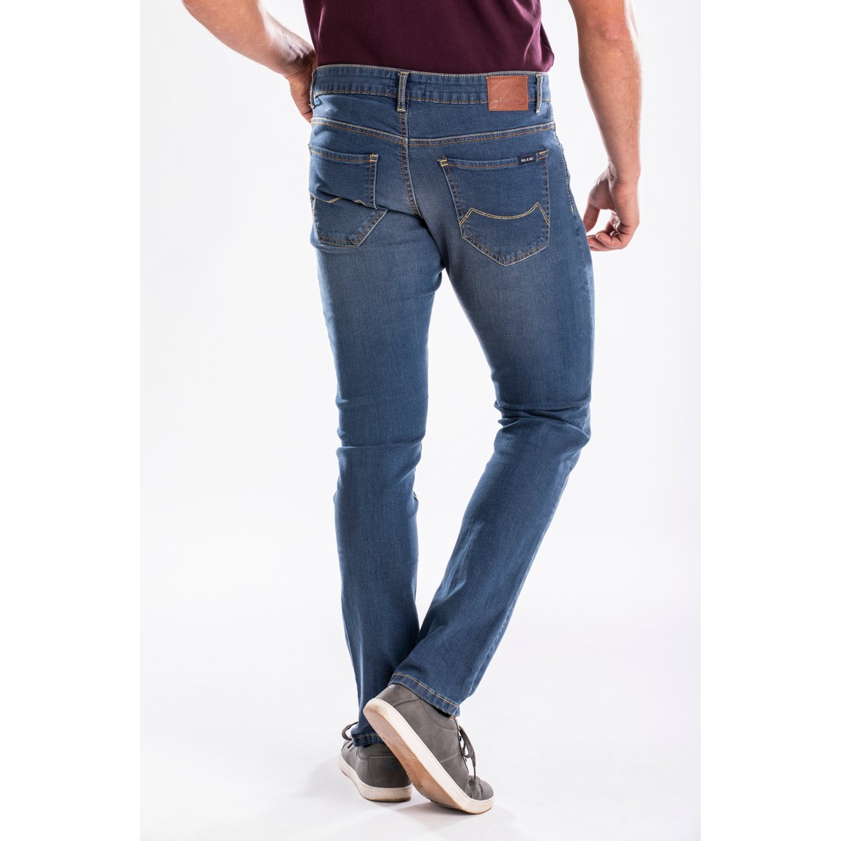 Jeans RL80 Fibreflex® brossé coupe droite ajustée bleu, RICA LEWIS