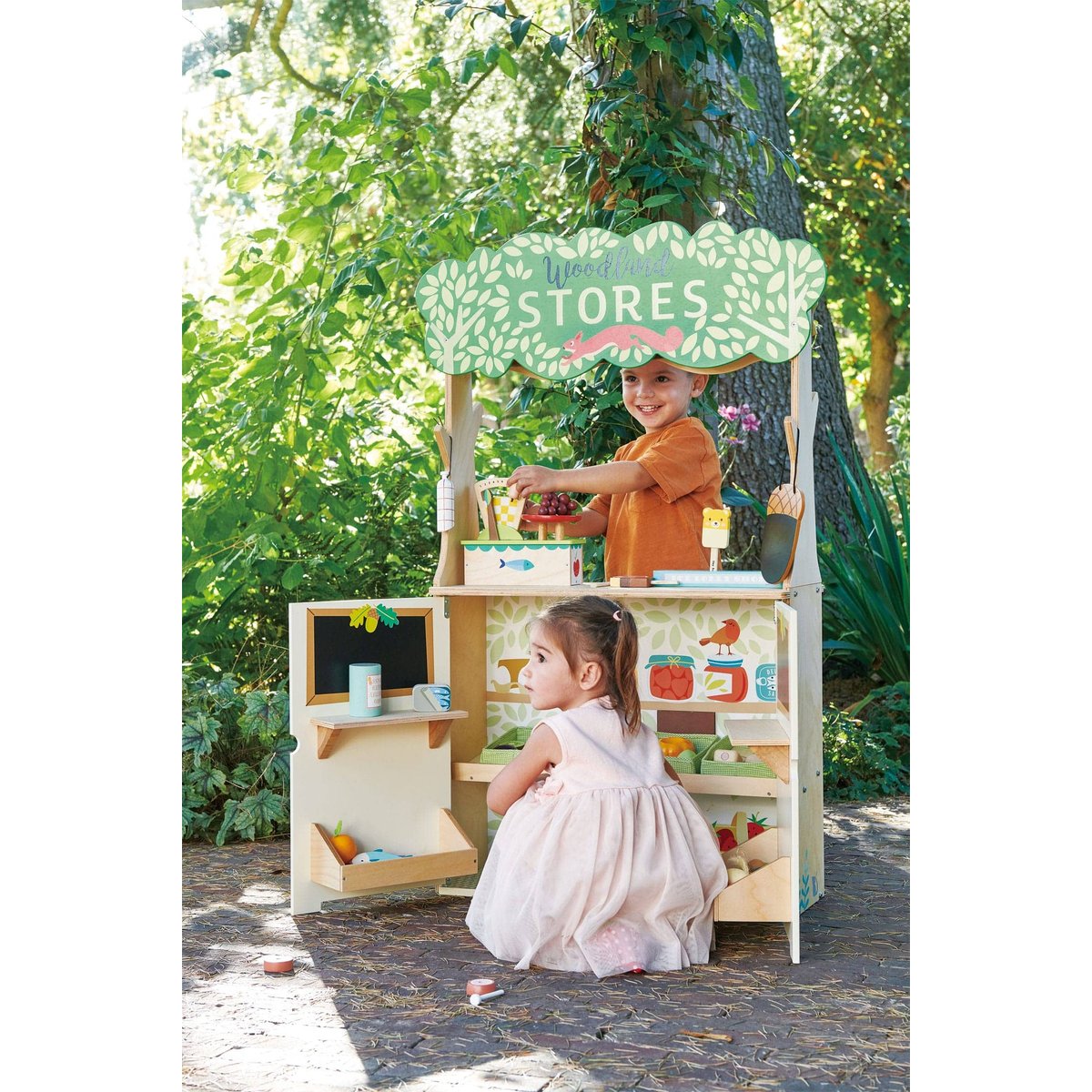 Marchande et Théâtre Woodland beige, TENDER LEAF TOYS