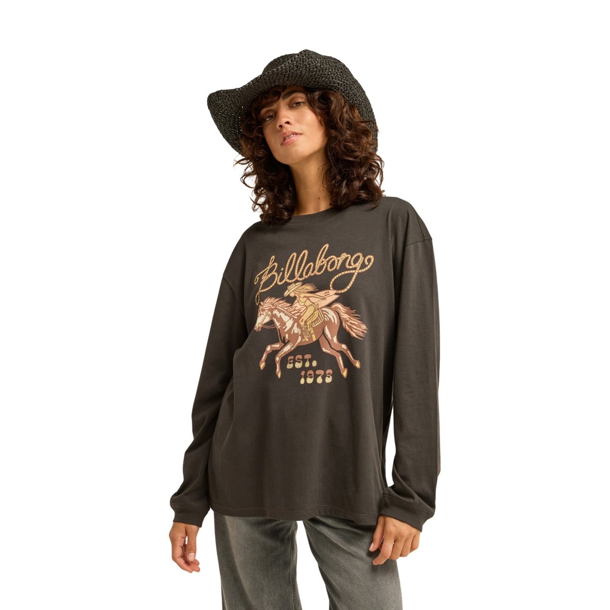 T shirt manches longues FAMILIAR ROADS noir off black, BILLABONG