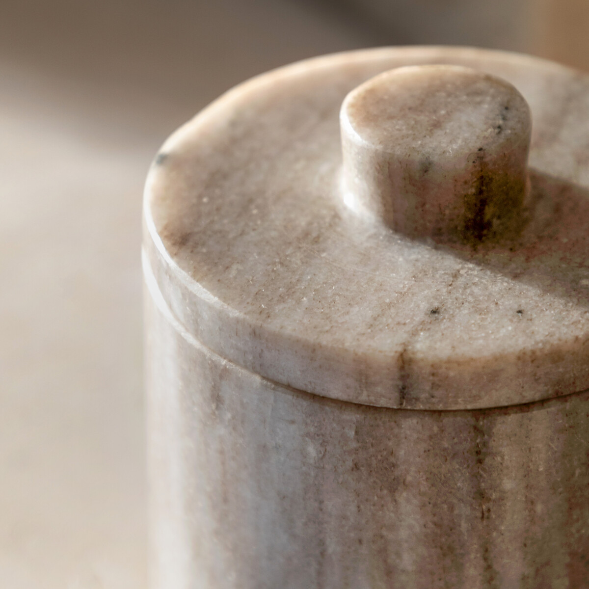 13cm Tarragona Marble Storage Jar brown , ÉDITÉ