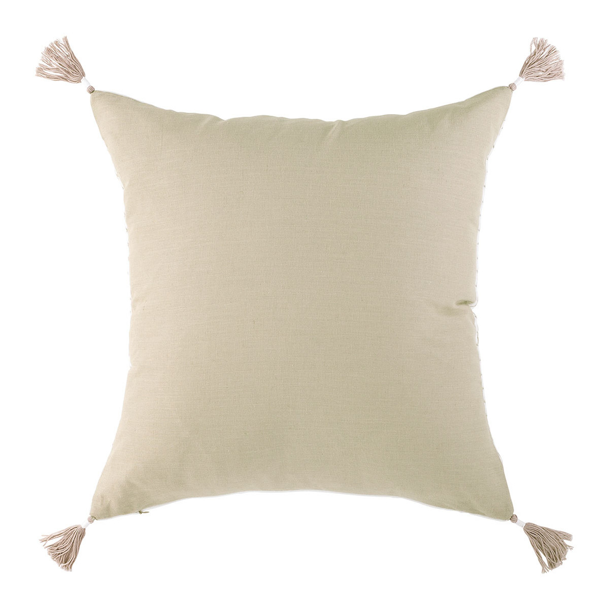 Housse de coussin MATTEO en velours de coton blanc, BLANC D’IVOIRE