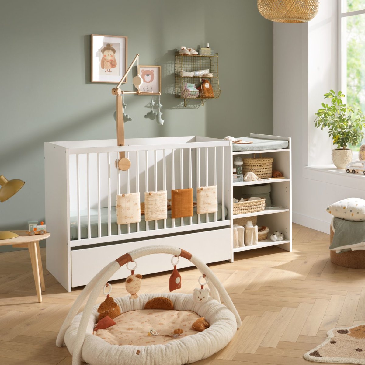 Lit combiné évolutif en bois blanc, BABY PRICE
