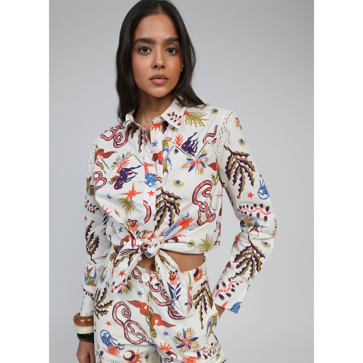 Chemise SERVILOU cilou indigo, AN'GE