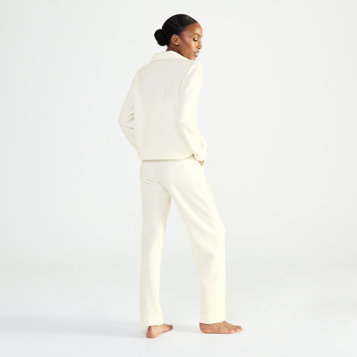 Pantalon en polaire RÉCONFORT lait, LAURENCE TAVERNIER