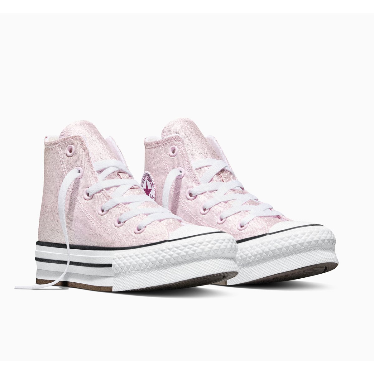 Baskets CHUCK TAYLOR ALL STAR EVA LIFT PLATFORM SHINE new found bloom/white/black, CONVERSE