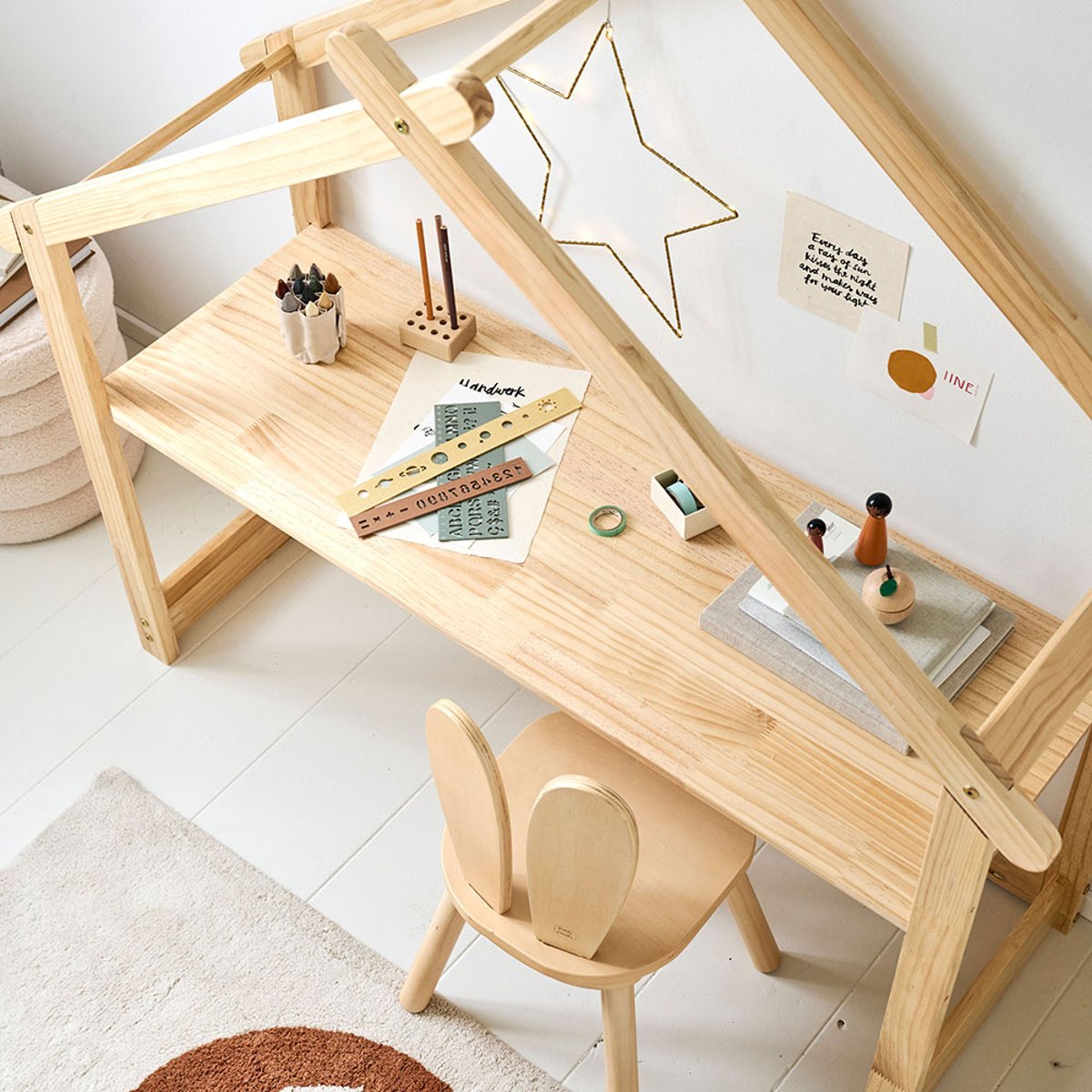 Bureau enfant cabane MAISON naturel, PETITE AMELIE