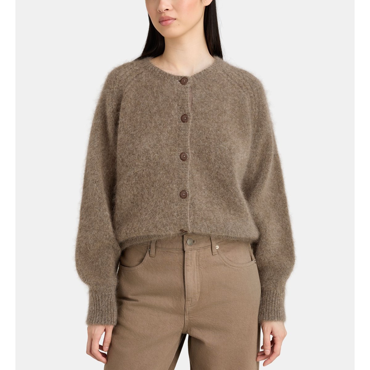Gilet droit orson laine mélangée taupe, JODHPUR