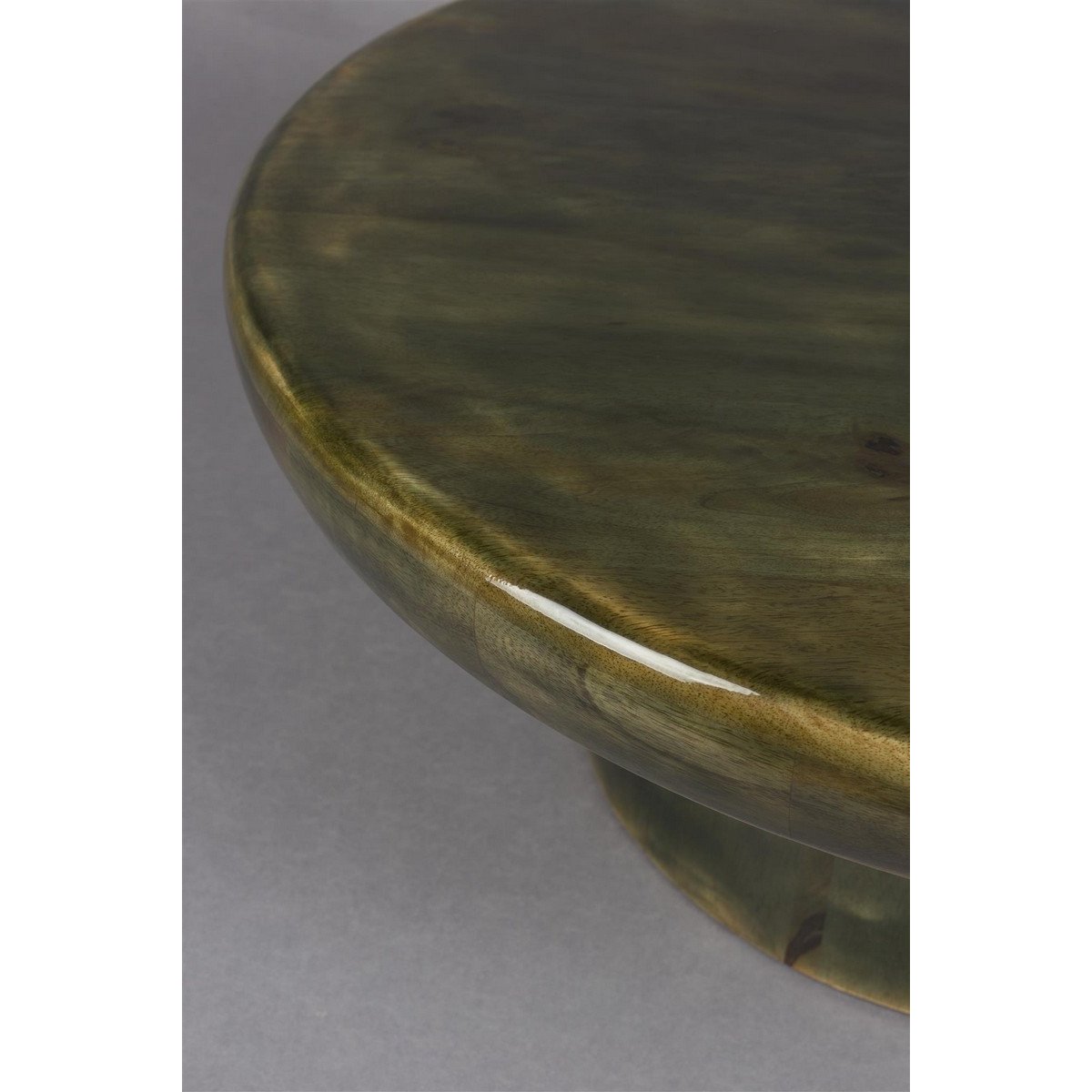 Table de salon ronde en bois - MUSH vert avec des nuances de marron, DUTCHBONE