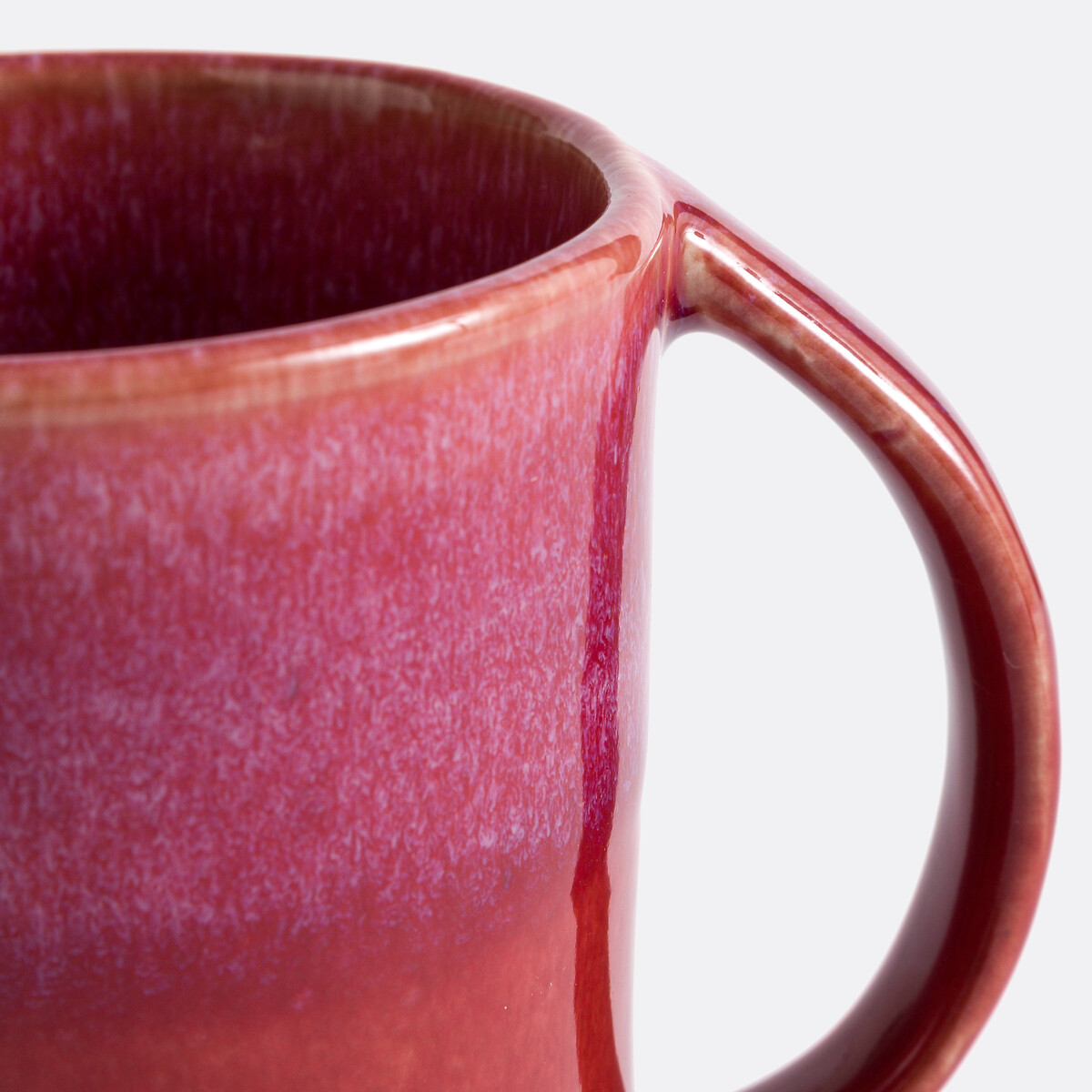 Set of 2 Sintra mugs in reactive glazed stoneware pink/plum, LA REDOUTE INTERIEURS