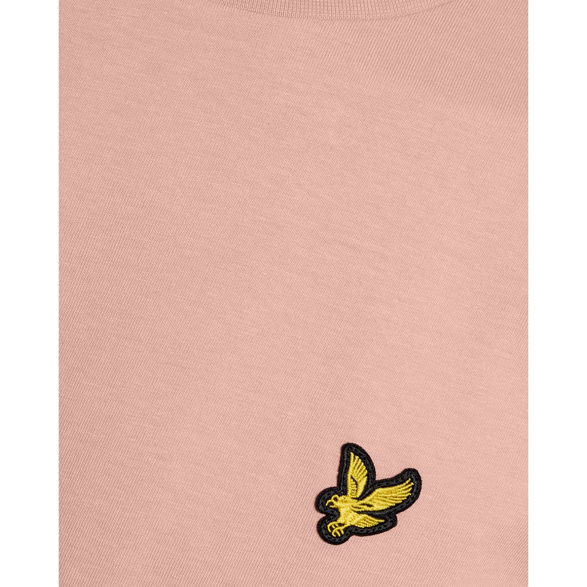 T-shirt en coton col rond rose pamplemousse, LYLE & SCOTT