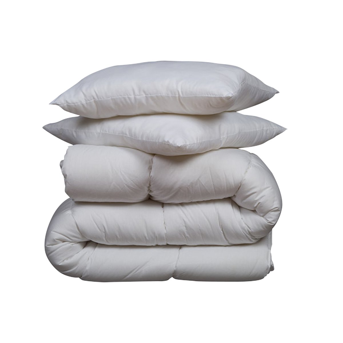 Pack couette mi-saison oreiller antiacariens blanc, SOMEO