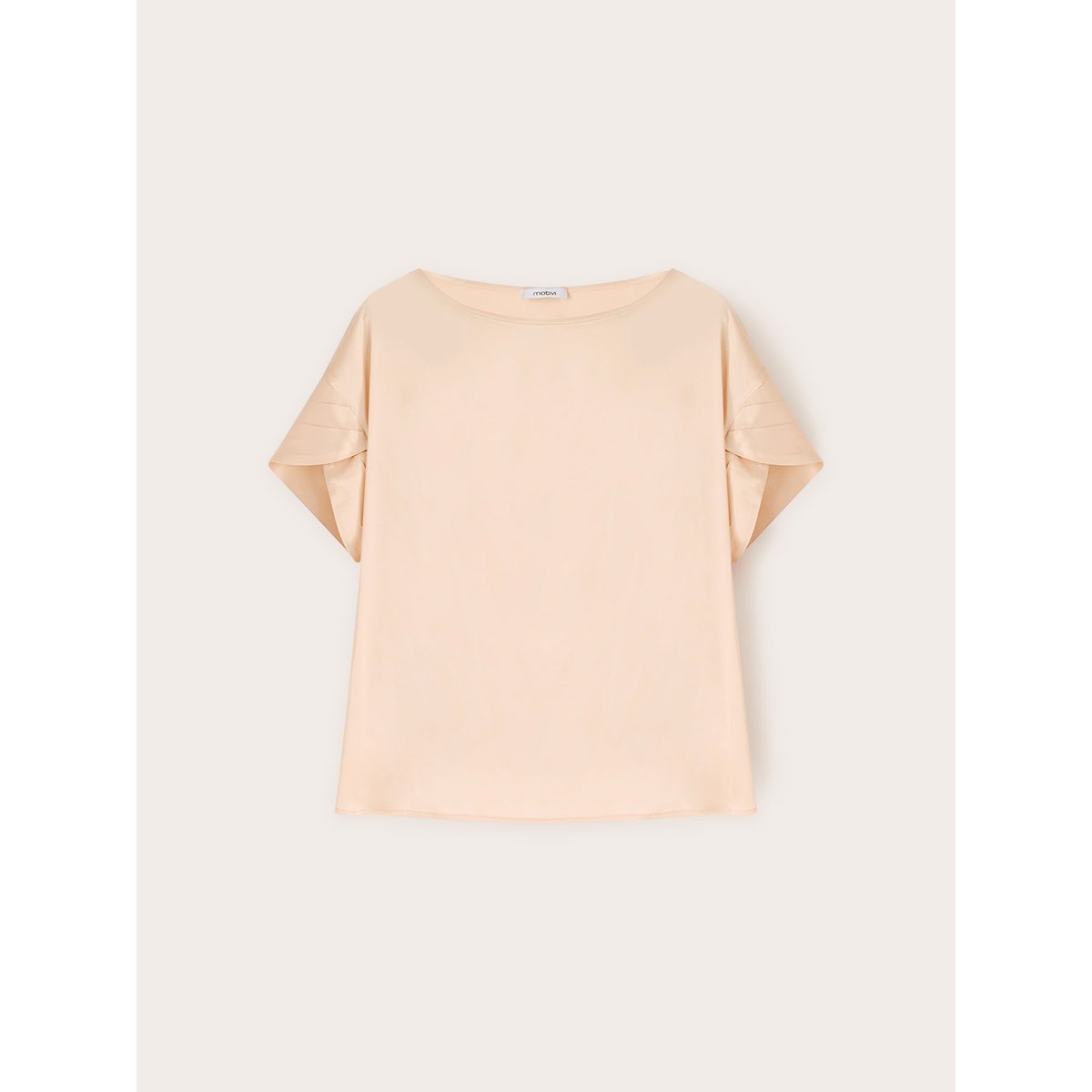 Blouse à manches en pétale beige, MOTIVI