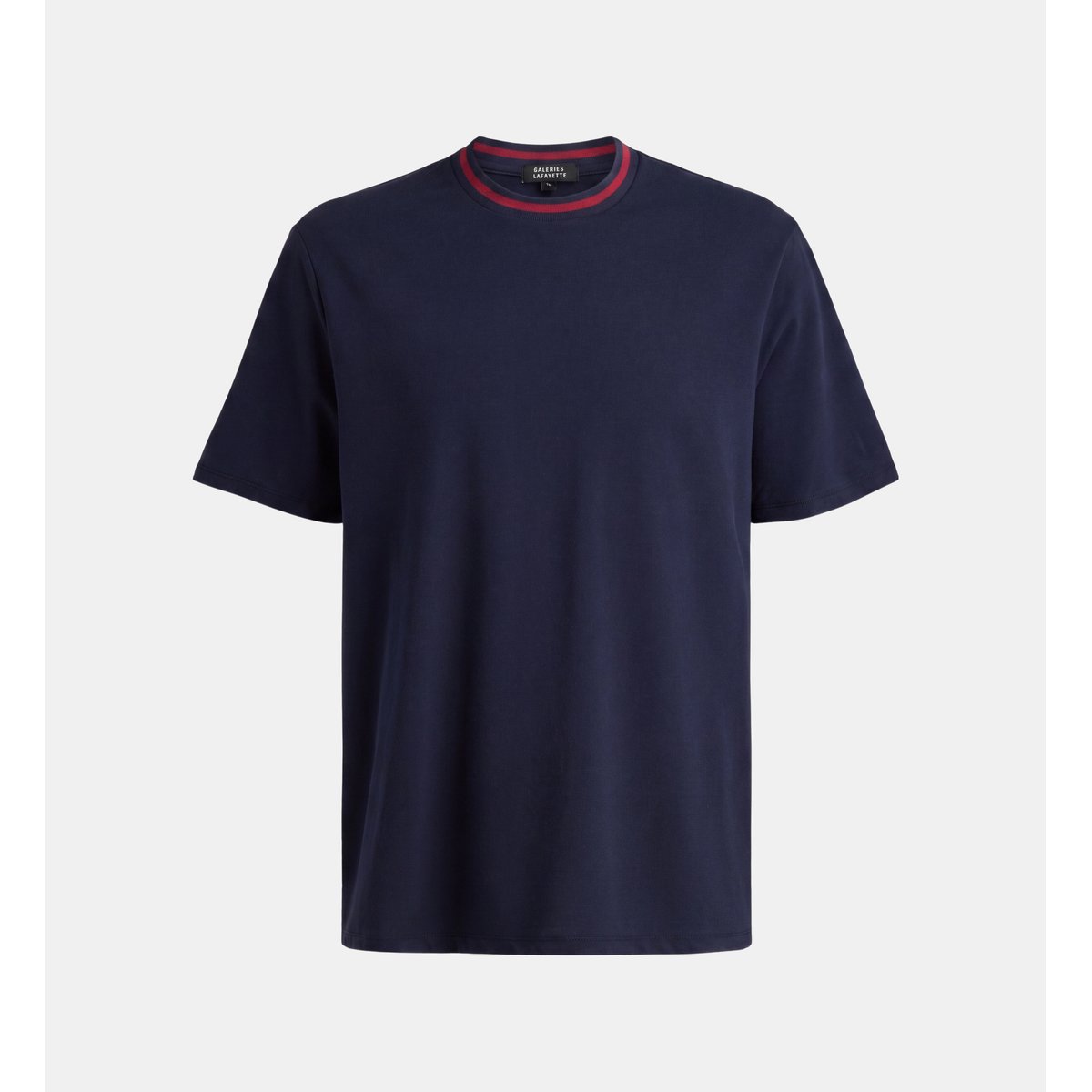 T-shirt tibbing droit coton bleu marine, GALERIES LAFAYETTE