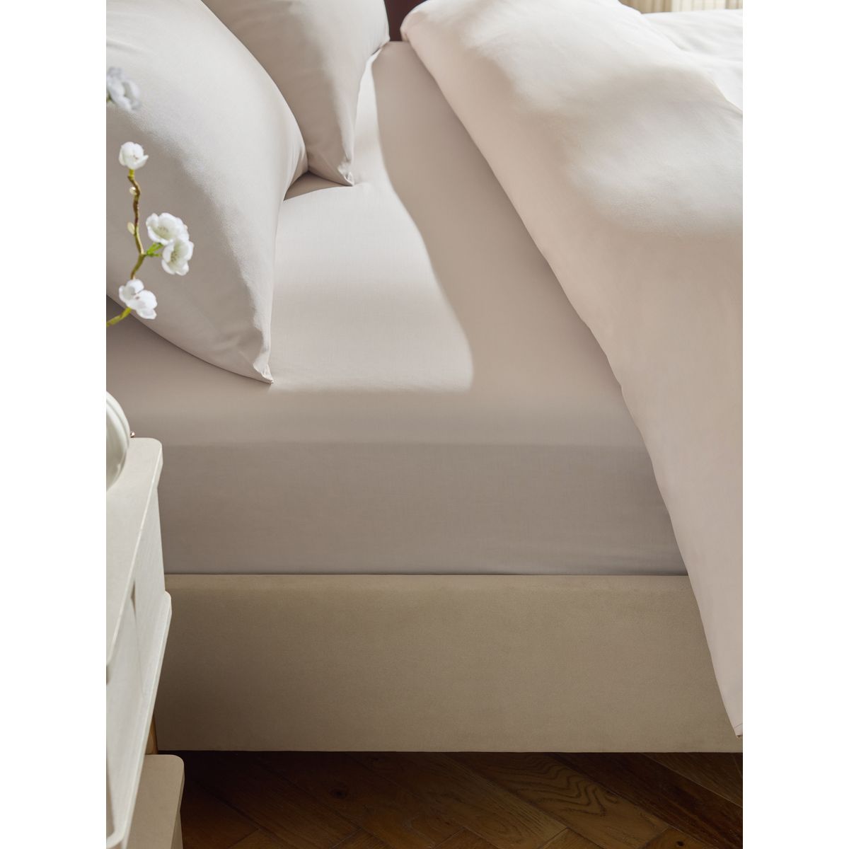 Drap à tissage 200 fils en coton égyptien naturel, NEXT