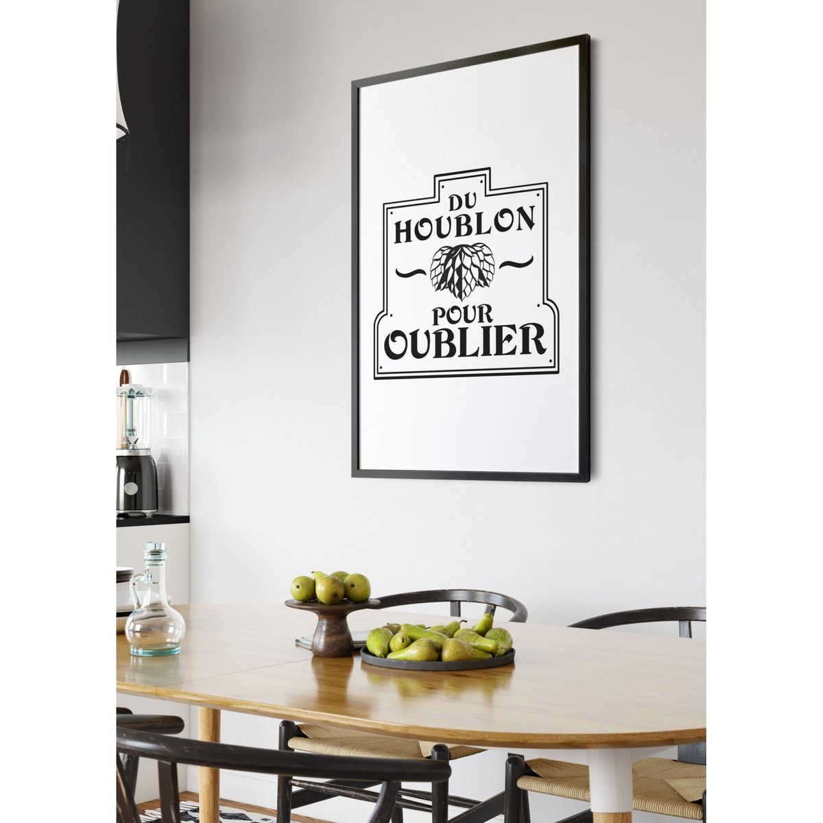 Affiche 'Houblon' blanc, L'AFFICHERIE
