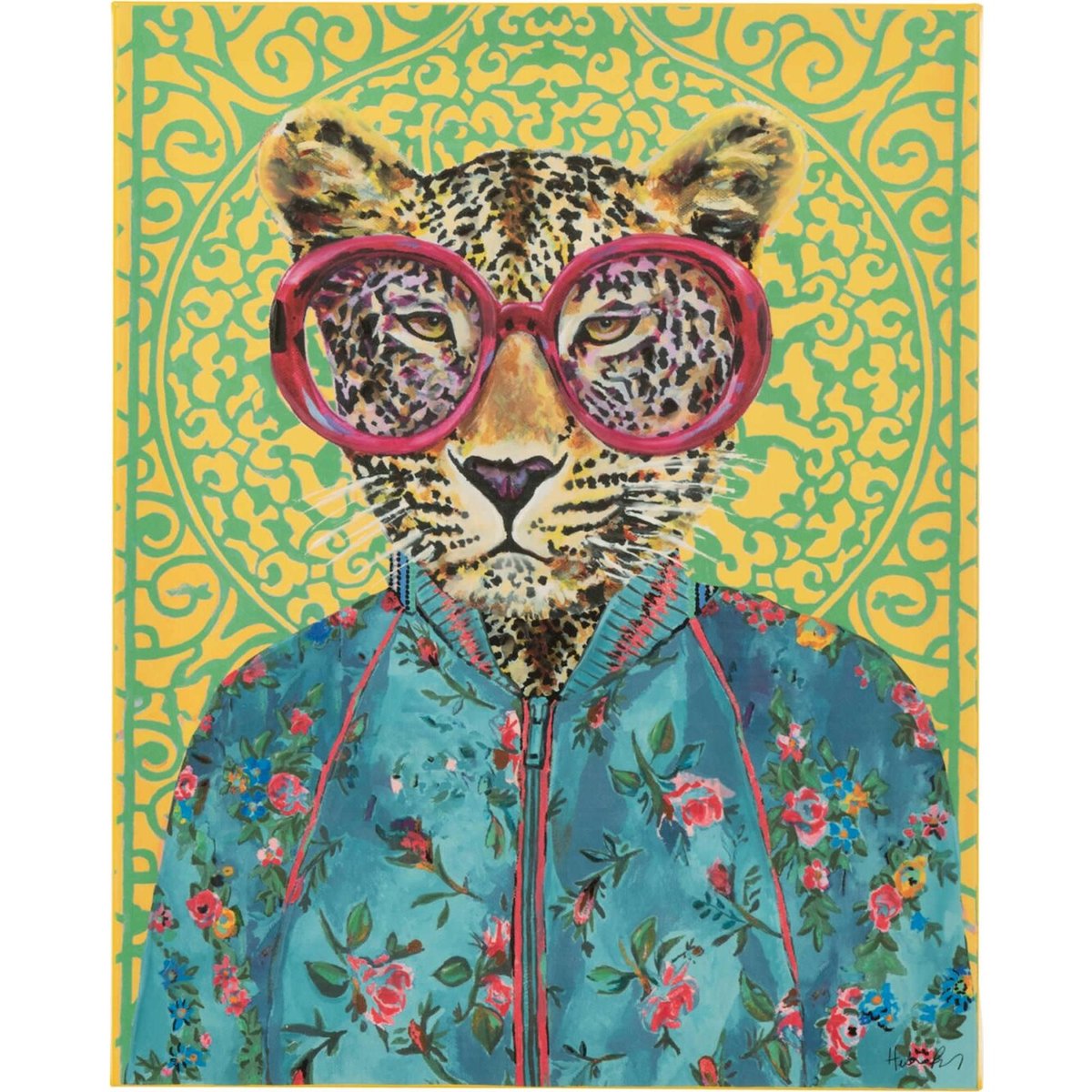 Décoration murale tigre pop art sur toile multicolore, RECOLLECTION