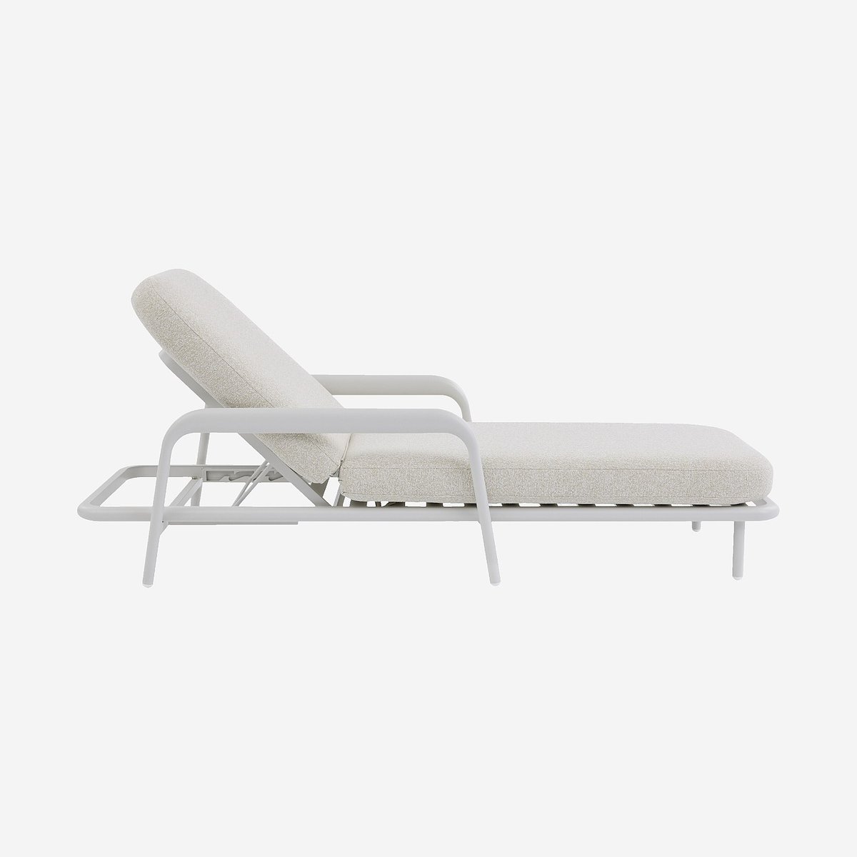 Bain de soleil en aluminium et tissu NAZARE beige, HABITAT