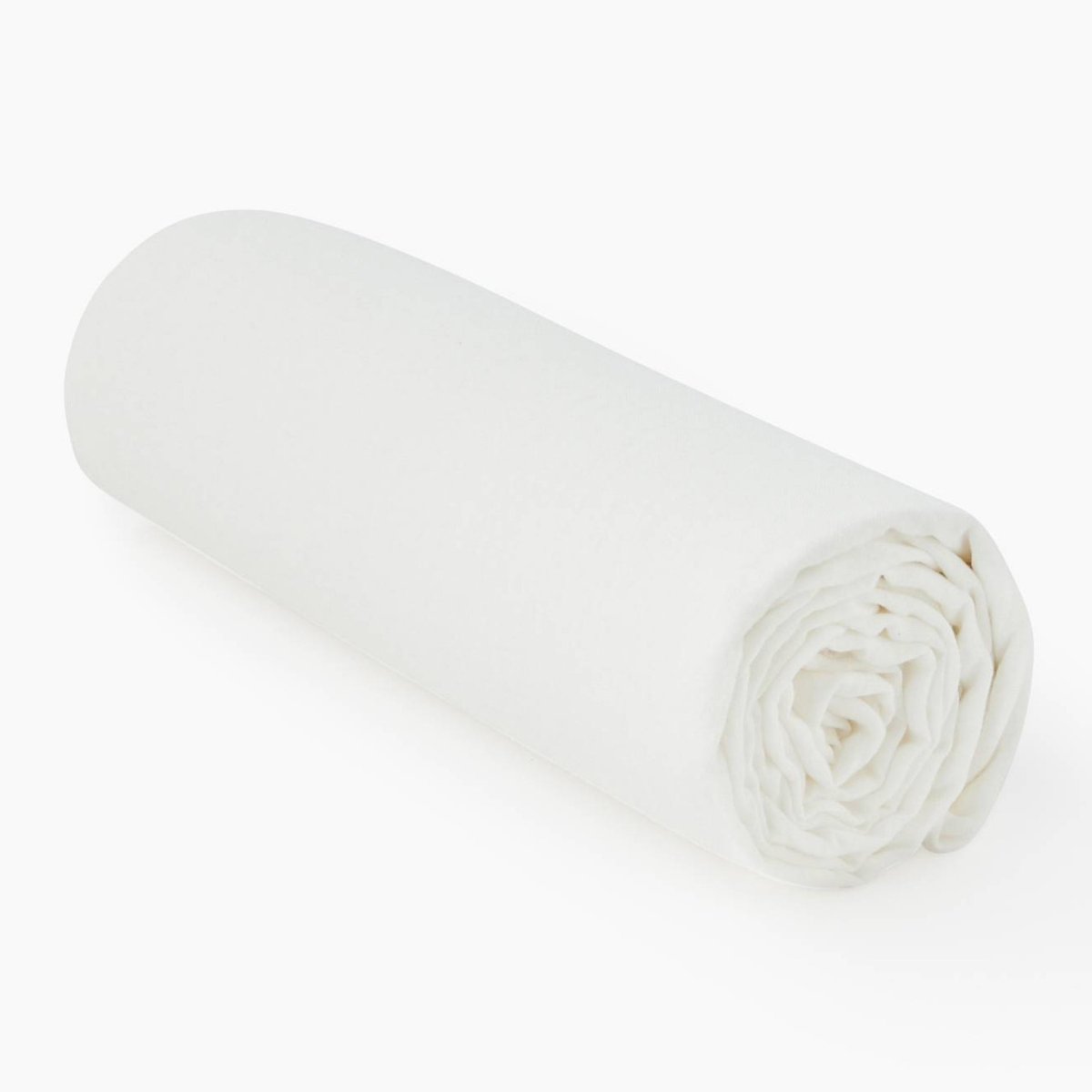 Drap housse, 100% lin blanc, MONOPRIX
