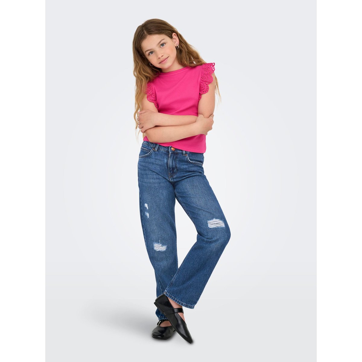 Jean Coupe Droite dark blue denim, KIDS ONLY