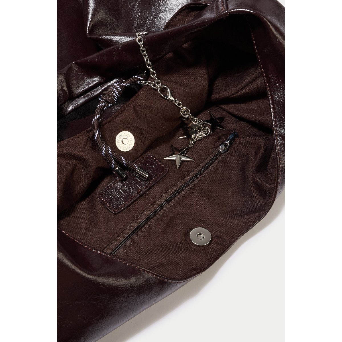 Sac avec pendentif charms bordeaux, CACHE CACHE