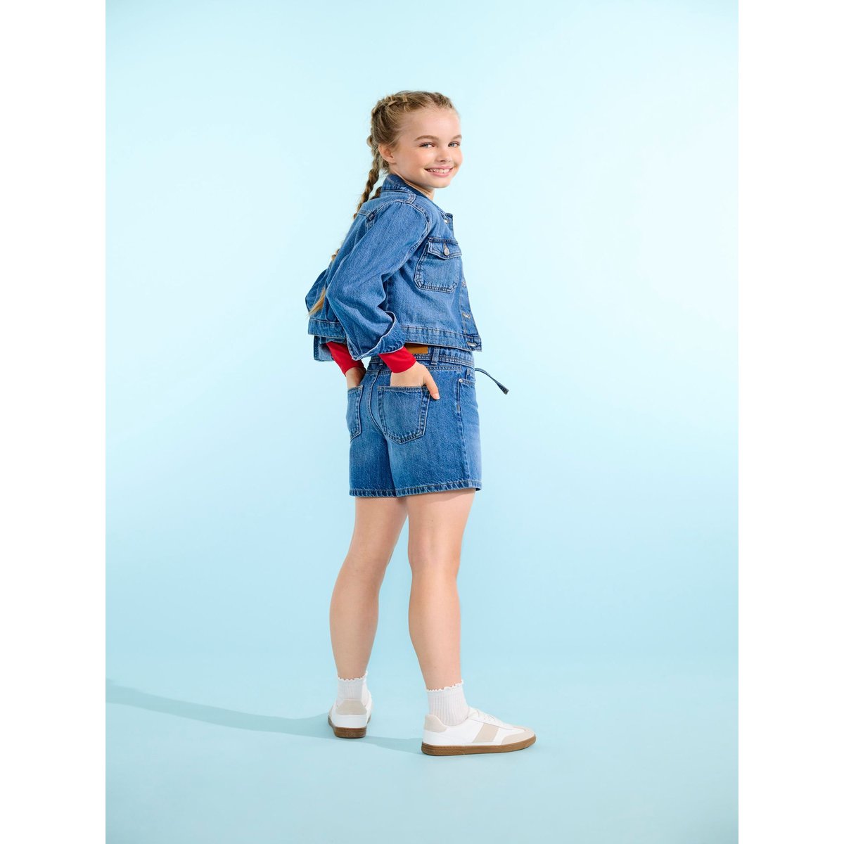 Short medium blue denim 1, KIDS ONLY