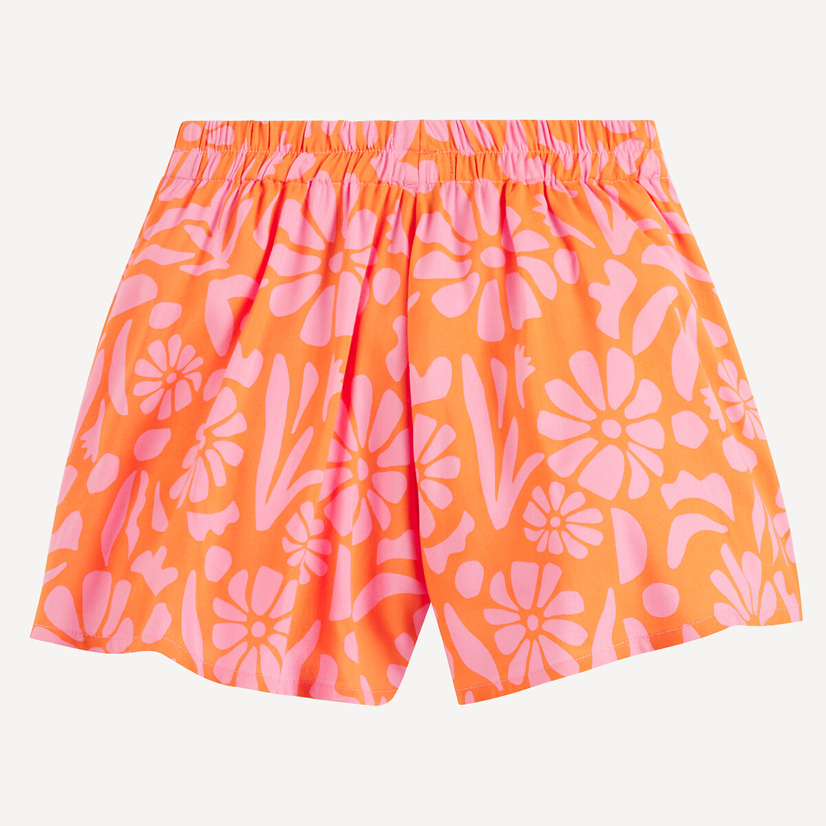 Floral Print Draping Shorts orange, LA REDOUTE COLLECTIONS