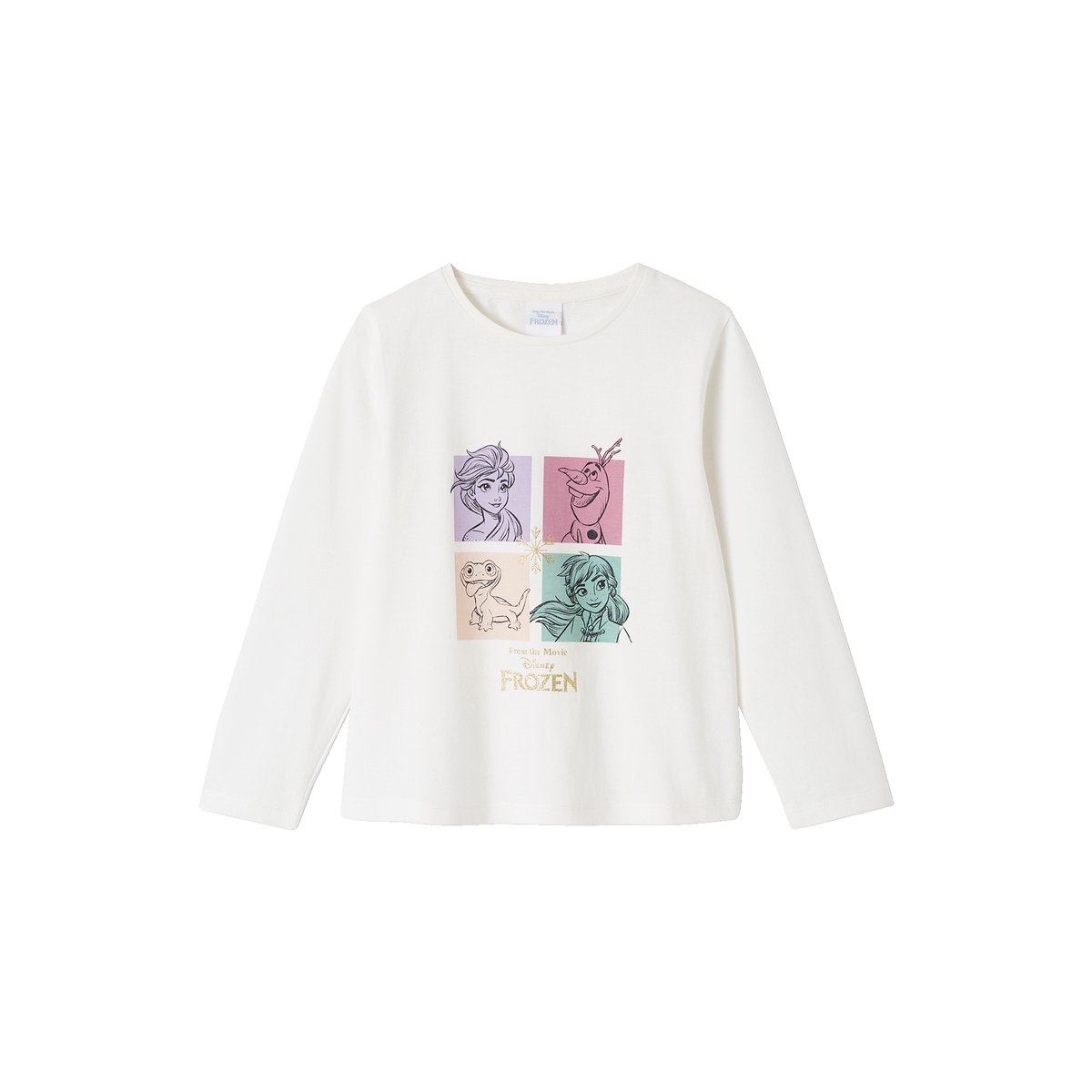 T-shirt manches longues Disney® La Reine des Neiges 2 écru, VERTBAUDET