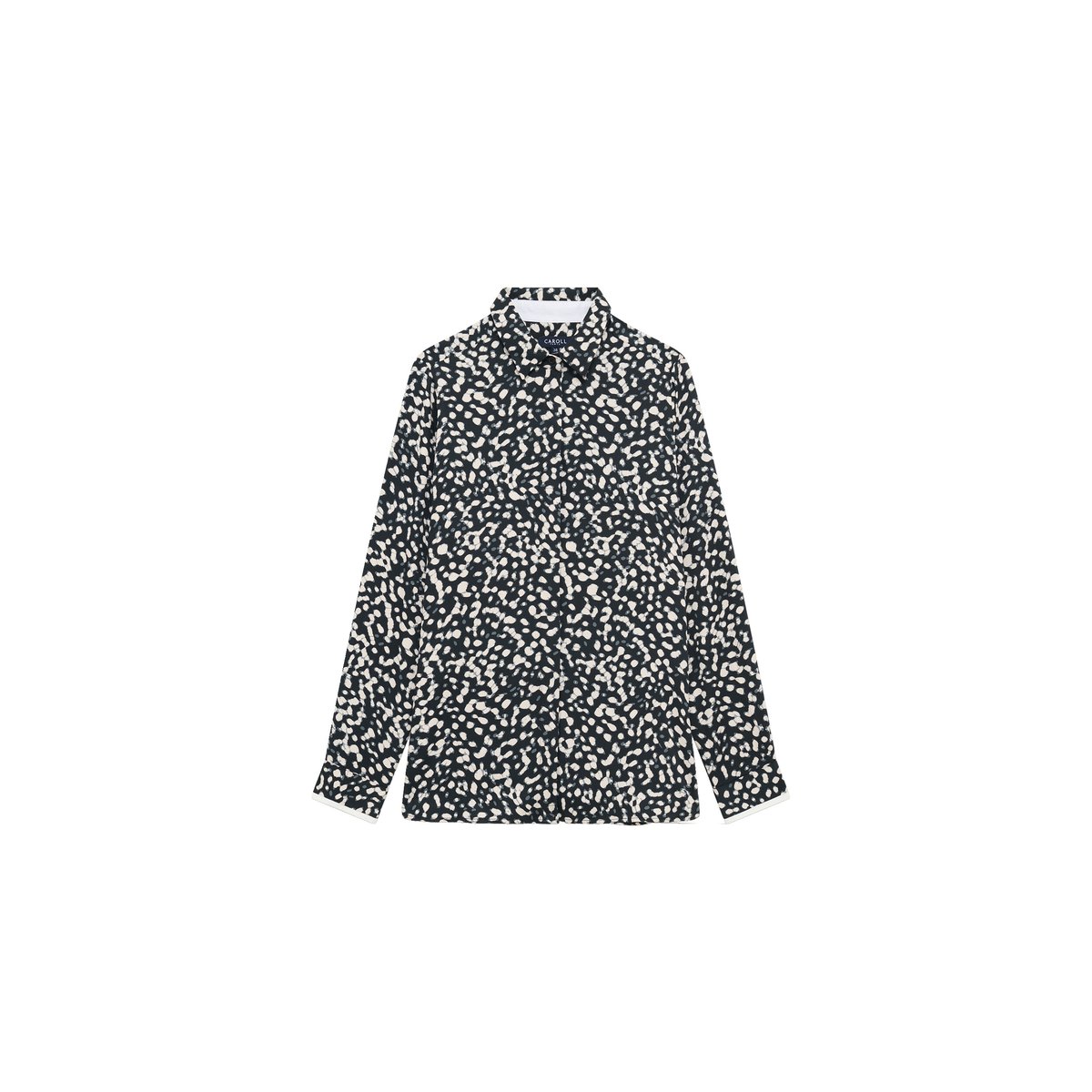 Chemise droite à col JAMIE noir, CAROLL