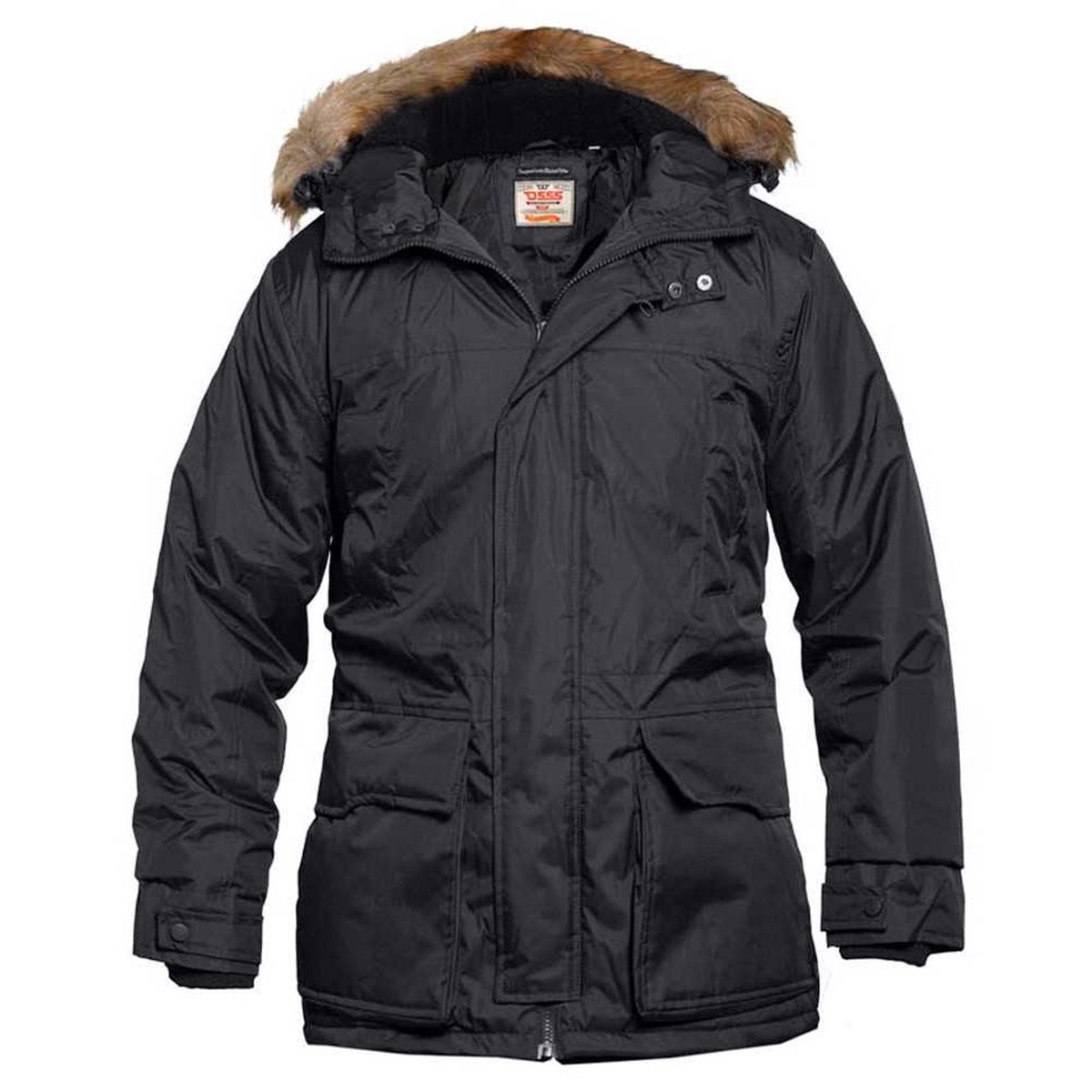 Parka uni LOVETT noir, DUKE