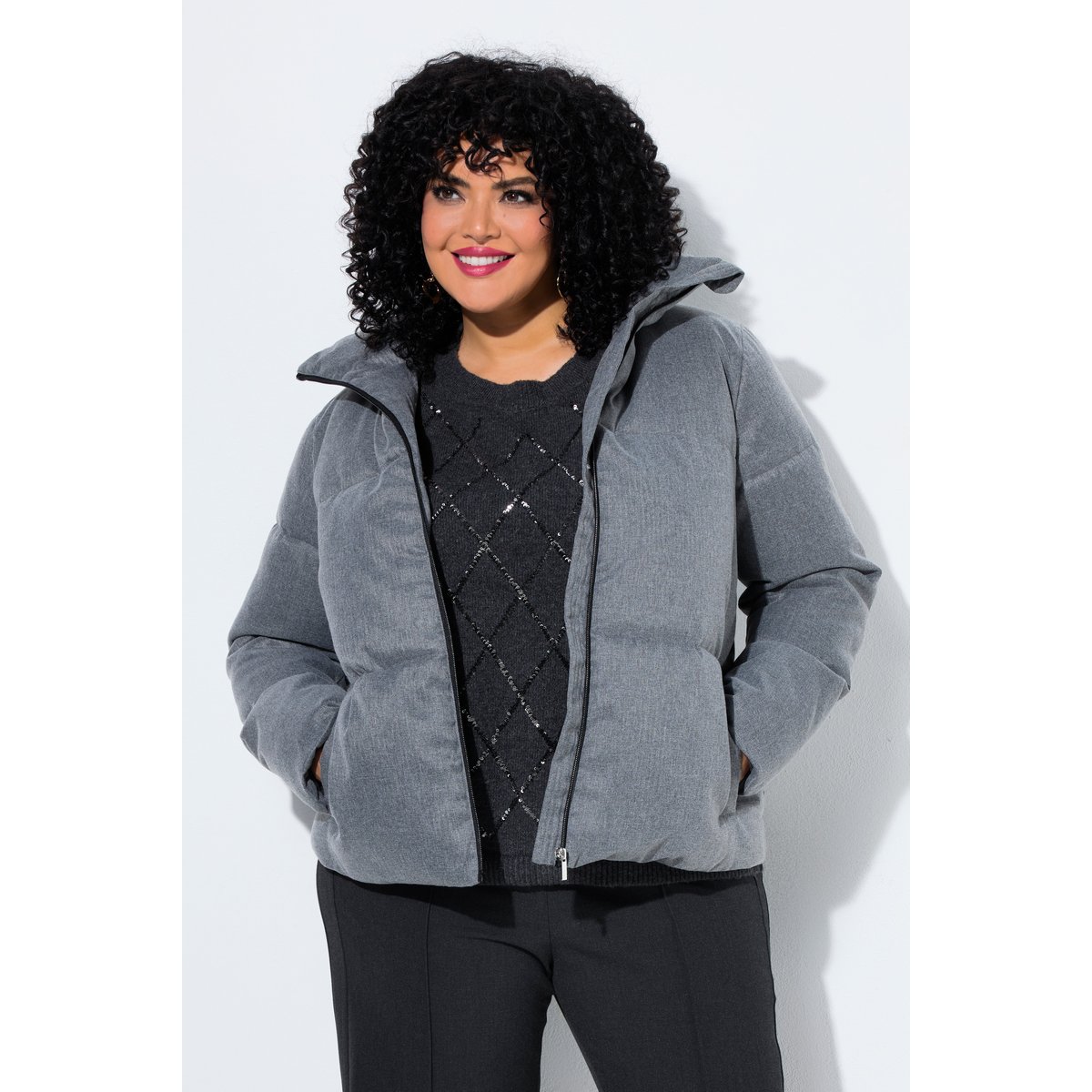 Veste matelassée HYPRAR gris chiné, ULLA POPKEN