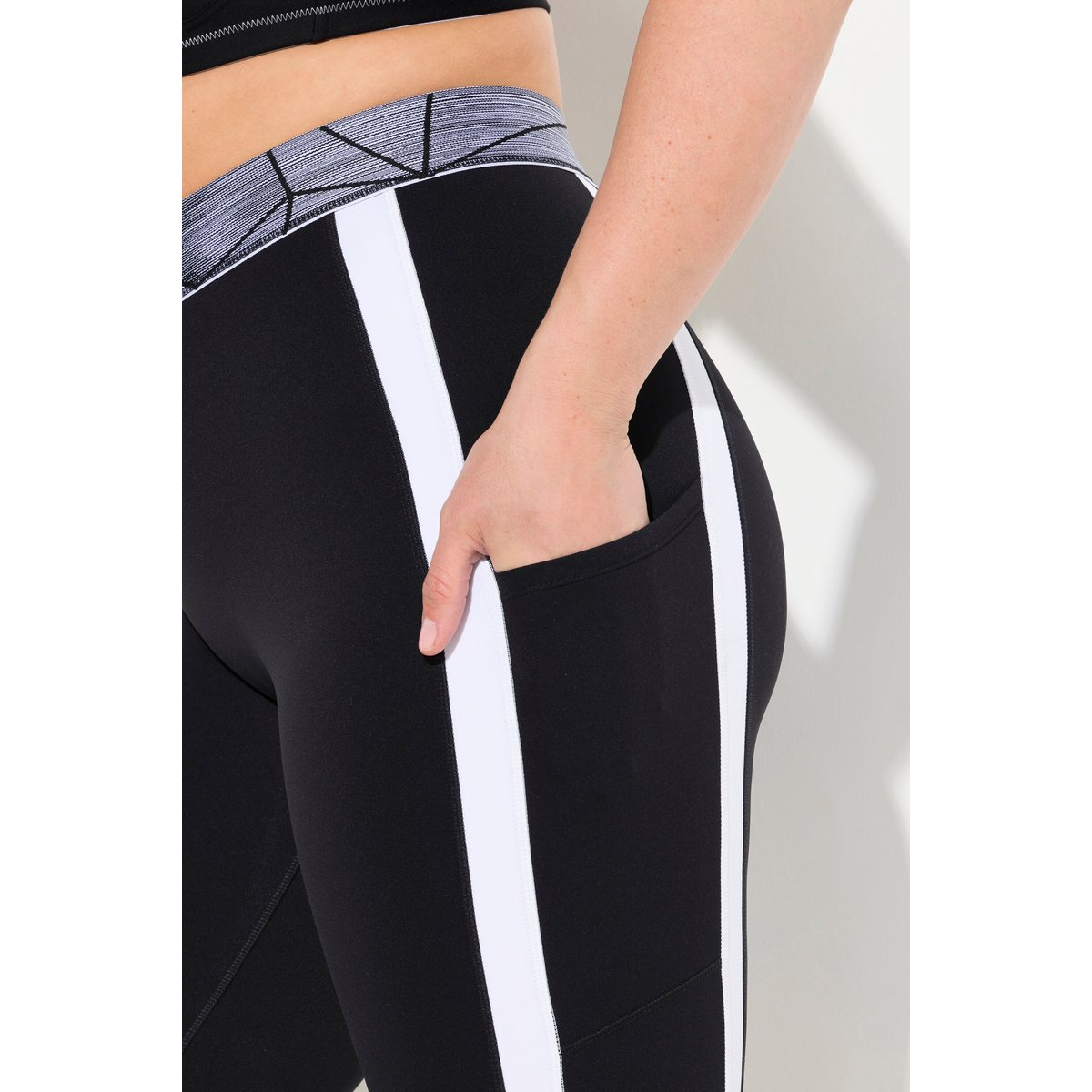 Legging avec poches, taille haute noir, ULLA POPKEN