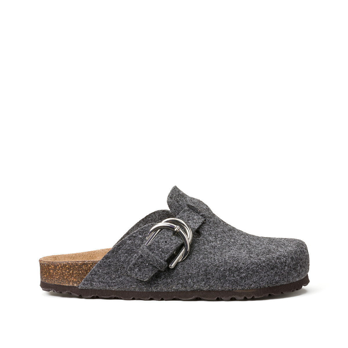 Mules sabots en feutre gris foncé, LA REDOUTE COLLECTIONS