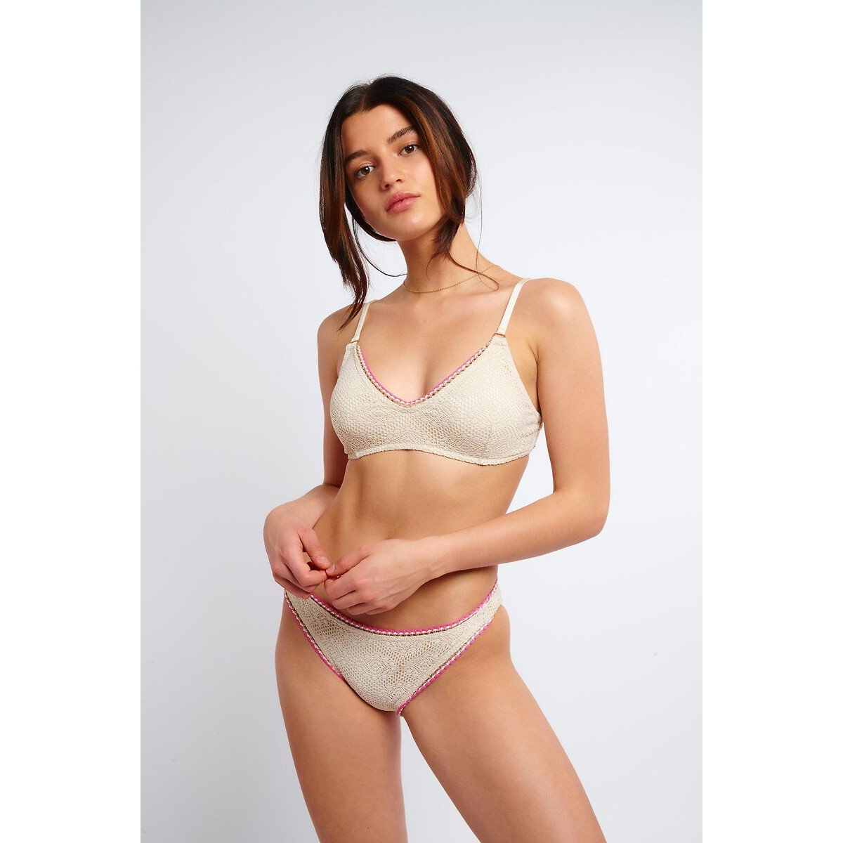 Bas de maillot de bain BREEDA - CROCHET ecru, BANANA MOON