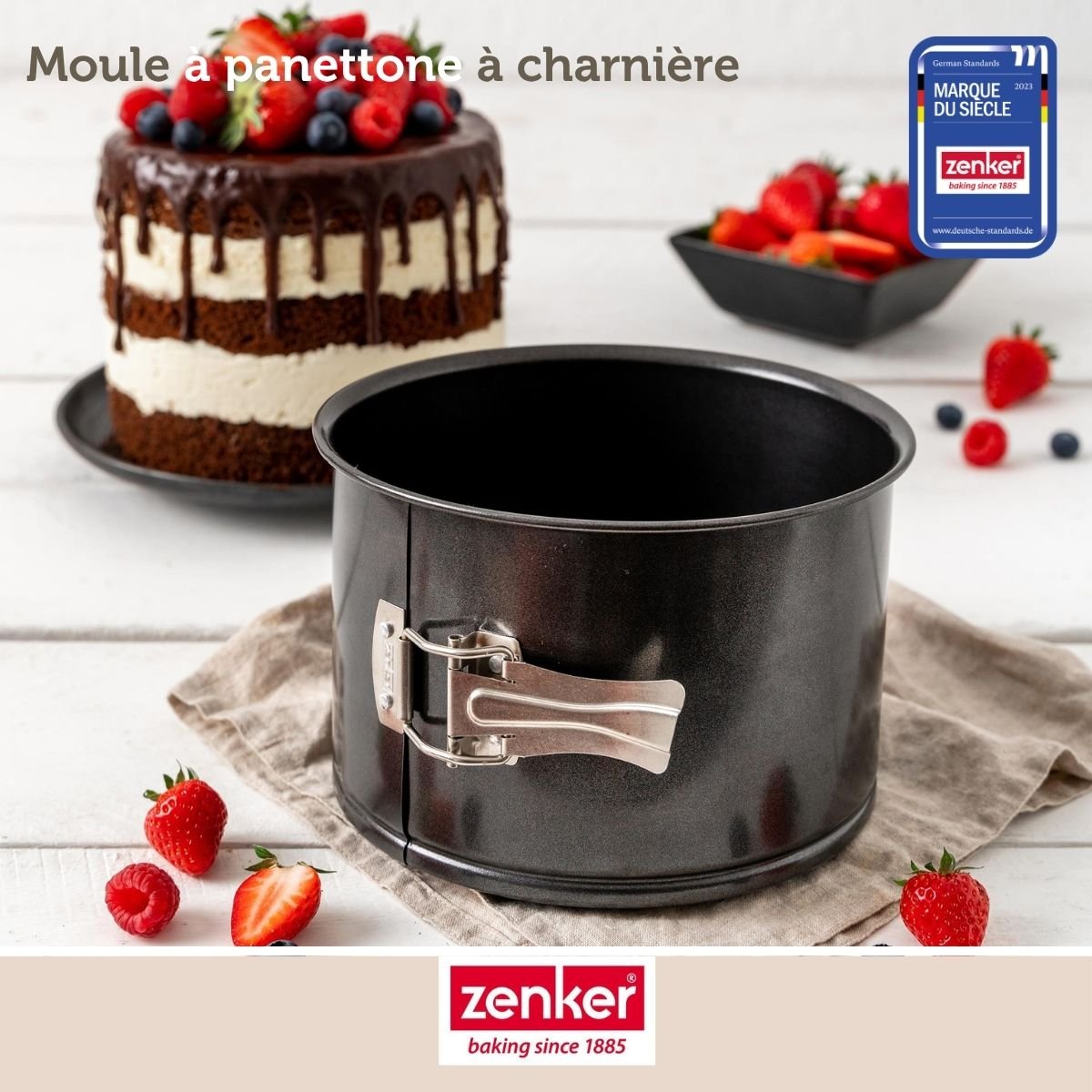 Moule à panettone à charnière 18 cm BLACK METALLIC noir, ZENKER