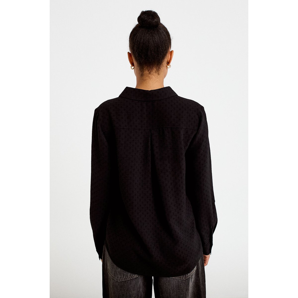 Blouse droite manches longues noir, CACHE CACHE