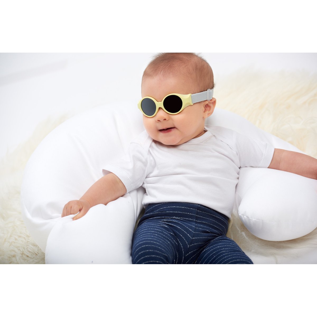 Lunettes de soleil bandeau ajustable 0-9 mois jaune tendre, BEABA