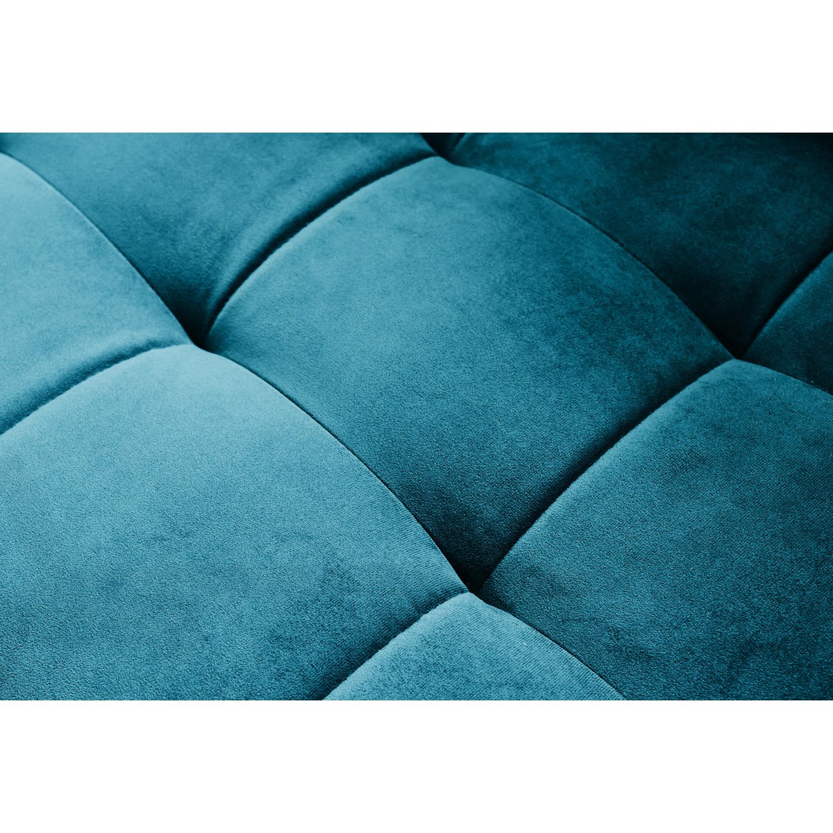 Canapé d'Angle Convertible 5 places - ANNA bleu canard, BEST MOBILIER