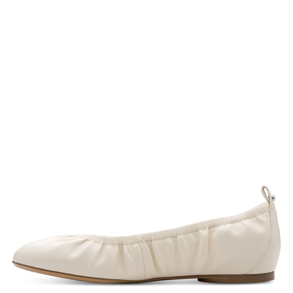 Ballerine en cuir blanc cassé, TAMARIS