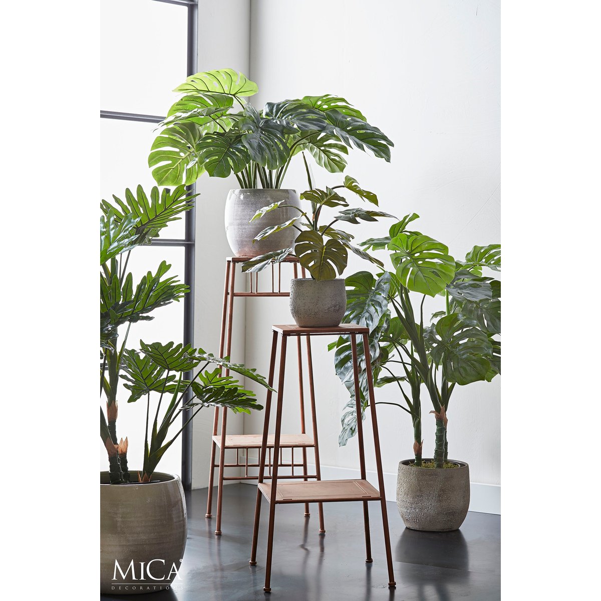 Plante artificielle MONSTERA vert, MICA DECORATIONS