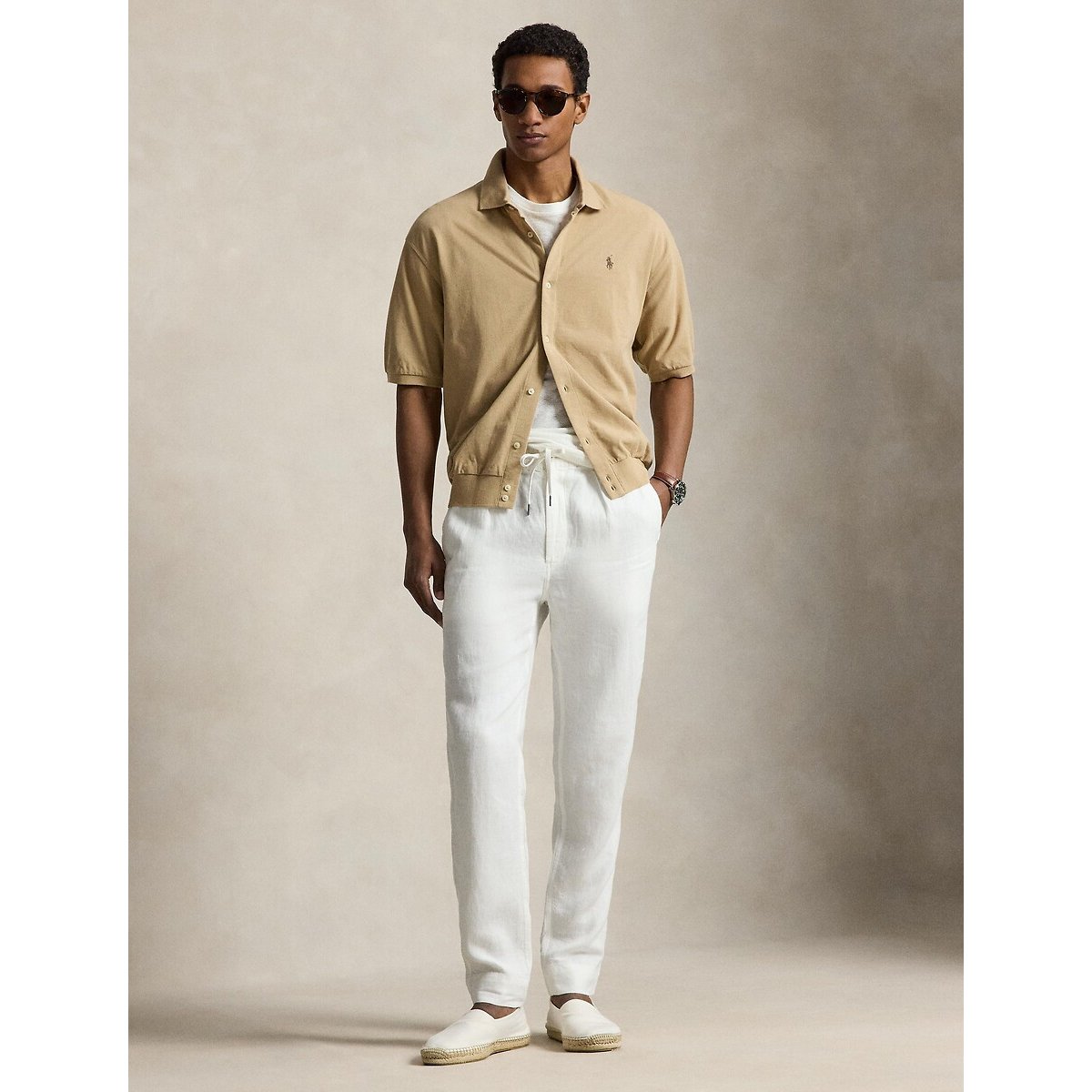 Camicia a maniche corte, Classic Fit beige kaki, POLO RALPH LAUREN