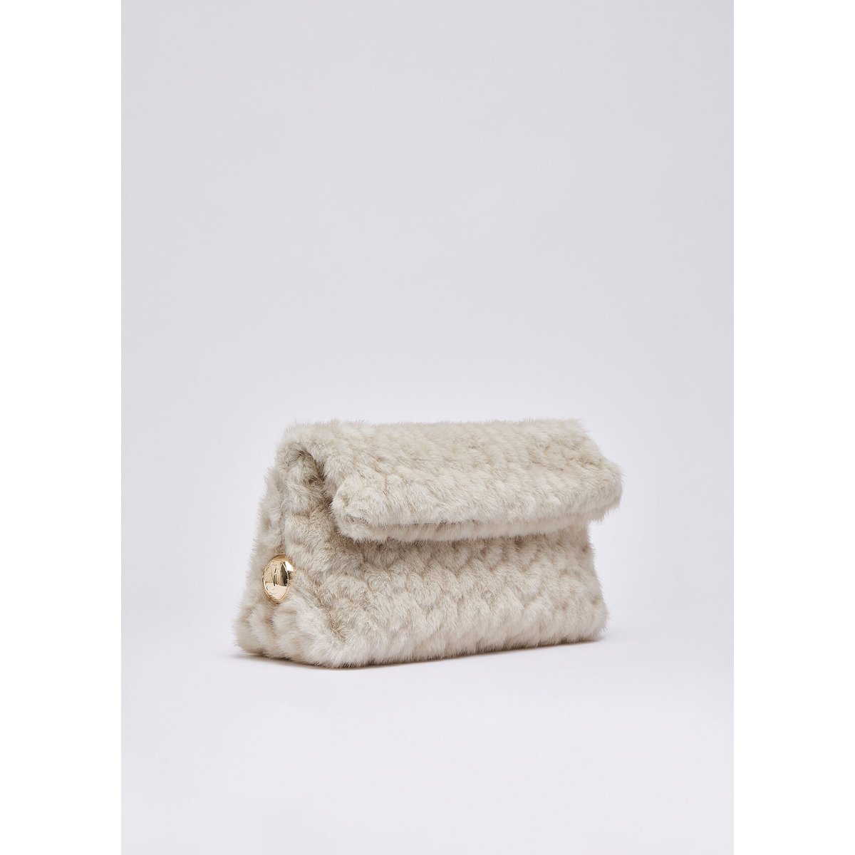 Sac Riccy en imitation fourrure crème, LIU JO