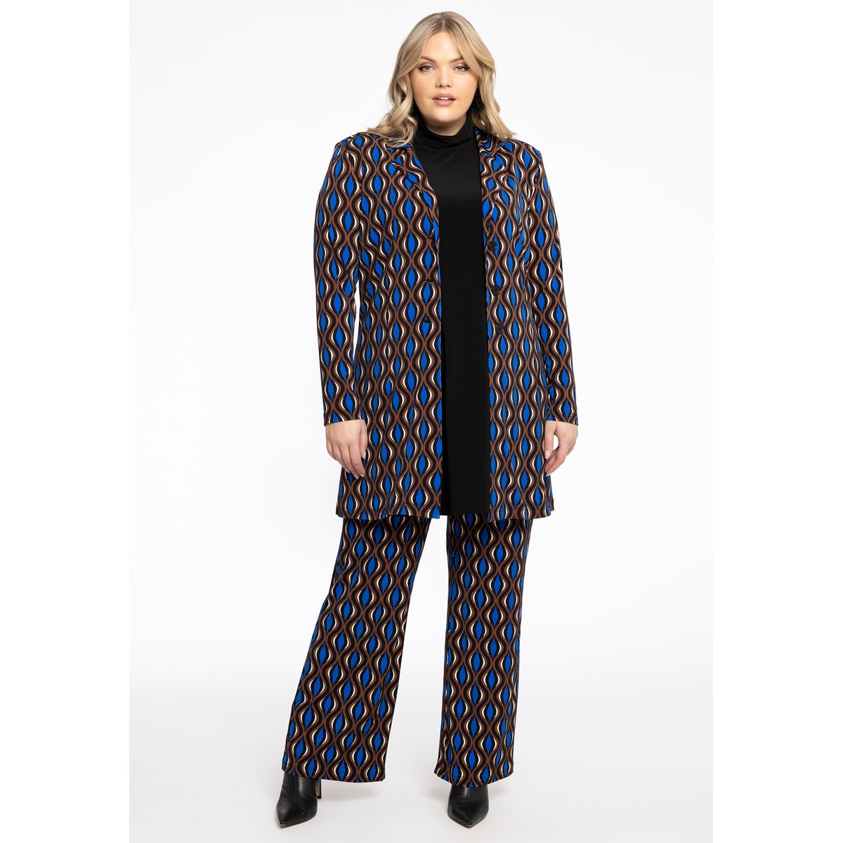 Veste /Blazer imprimé / imprimée marron, YOEK