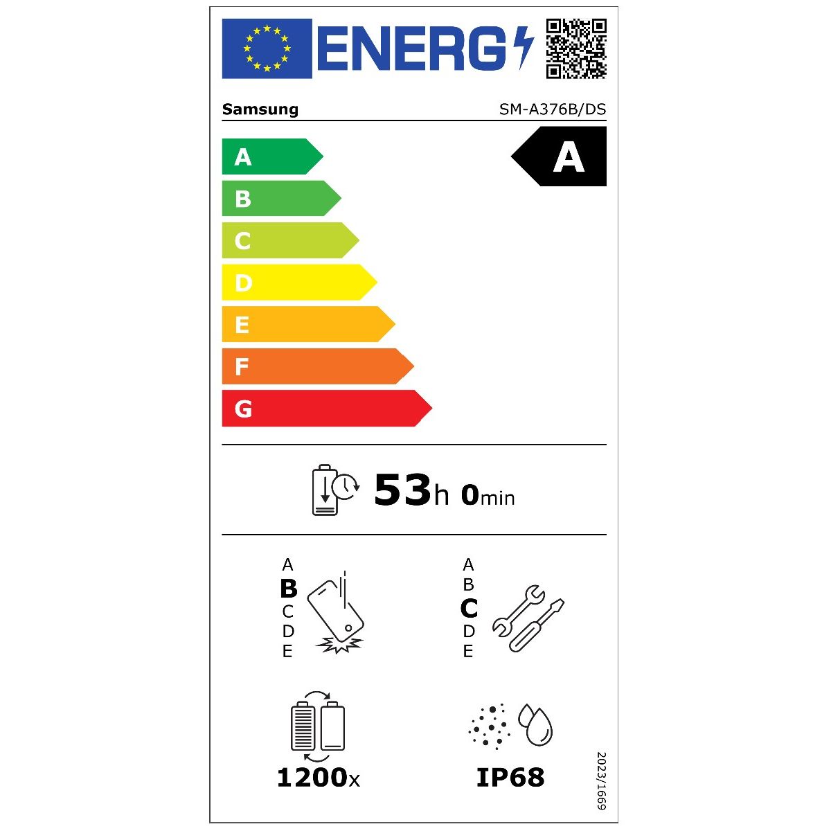 Smartphone Galaxy A37 5G 128Go Blanc couleur unique, SAMSUNG