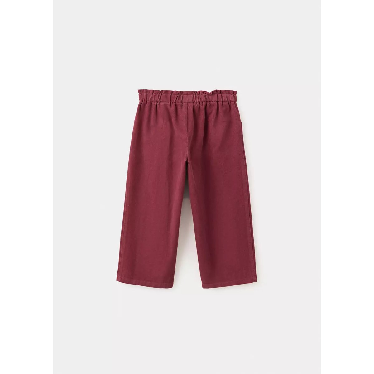 Pantalon velours côtelé à pinces rouge, MANGO BABY